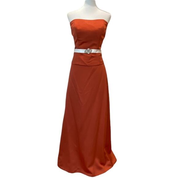 Alfred Angelo Vintage Strapless Gown Medium Y2K Bridesmaid Formal Homecoming Set - Picture 5 of 17